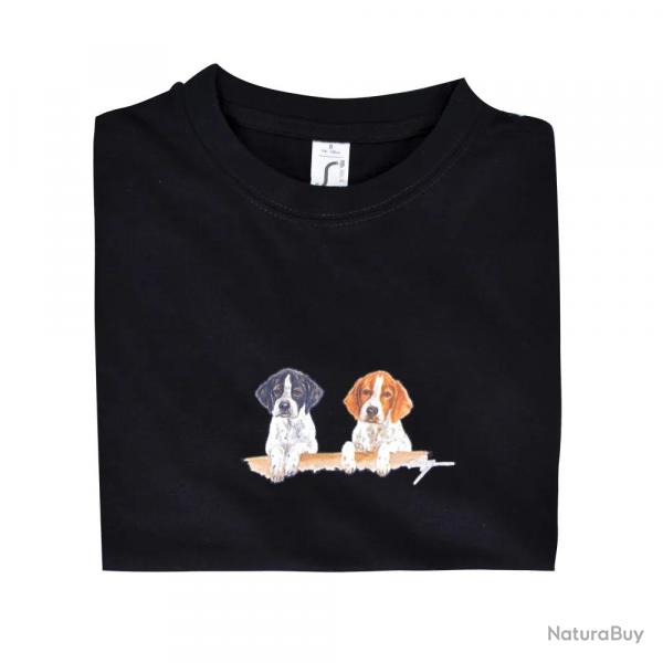 T-shirt enfant Setters coton peign noir 7/8 et 12/14 ans 12 / 14 ans