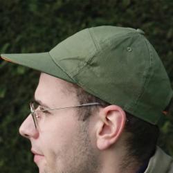 Casquette réversible à scratch polyester kaki orange Ø19cm