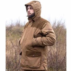Veste Rambouillet imperméable polyester bicolore marron S à 4XL