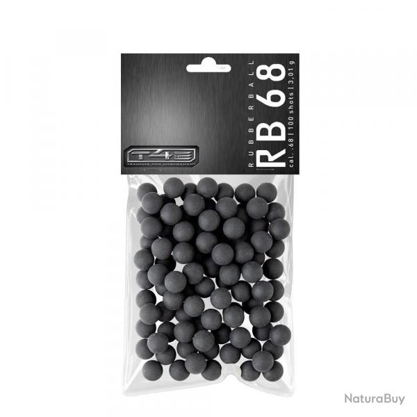 Boite de 100 billes d'entrainement RB50 caoutchouc solide cal. 50