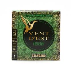 Boîte de 25 cartouches tous fusil 12/70 vent d'est green tempest