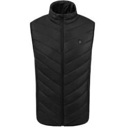 Gilet chauffant 3 niveaux polyester noir M à 2XL 75x46x4cm 2XL