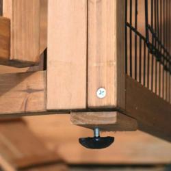 Poulailler Bois 2 étages 10-15 poules 222X115 X200 cm sol PVC