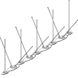 Pics protection Anti Pigeons 11 cm tout support par 3 Lot de 30