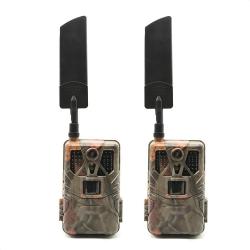 2 Caméras détecteur de mouvements live vidéo 30MP camouflage