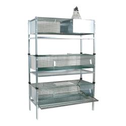 Kit complet cage d'élevage cailles calva 100 X 50 X 180 cm