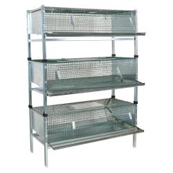 Kit 3 cages cailles pondeuses