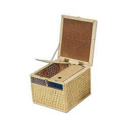 Panier osier 2 loges en osier de haute qualité 30 x 27,5cm