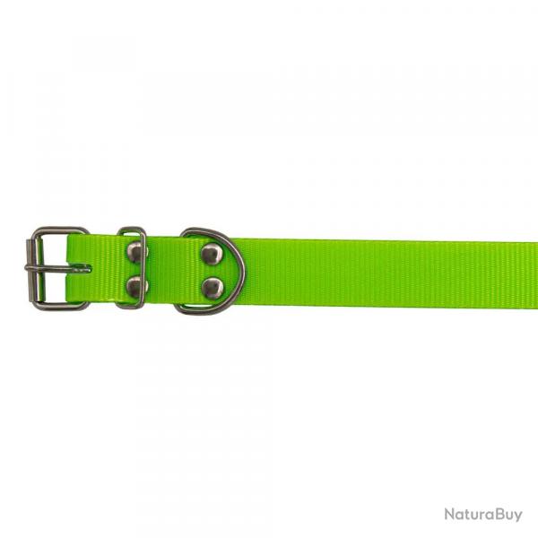Collier PVC longueur 60 cm largeur 2,5cm 3 couleurs fluo Ajustable Vert fluo
