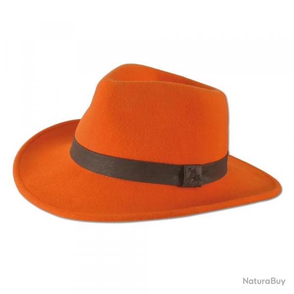 Chapeau Woolchap réglable feutre laine déperlante orange M à XL