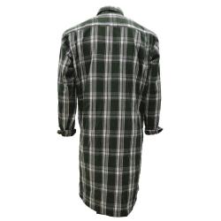 Chemise long pan à carreaux boutons coton flanelle vert M à 5XL 2XL