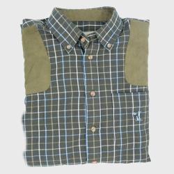 Chemise Sologne élégante décontracté 100% coton marron S à 3XL S