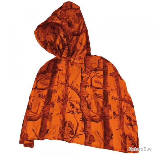 Pèlerine Dinan Ghost imperméable polyuréthane orange blaze&black