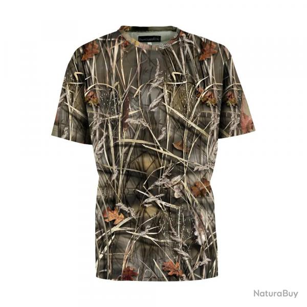 T shirt manches courtes Ghost Camo roseaux Wet polyester alvéolé
