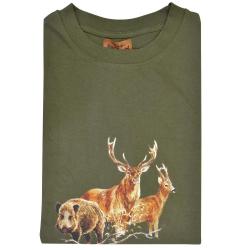 Tee-shirt Kaki Bartavel Grands Animaux Taille M à 5XL 2XL