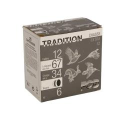 Boîte de 25 cartouches Tradition bourre jupe 12 BG 34g pb6