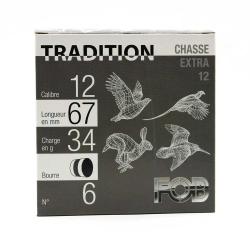 Boîte de 25 cartouches Tradition bourre jupe 12 BG 34g pb6