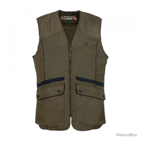 Gilet de chasse Grouse 8 poches coton polyester kaki S à 3XL