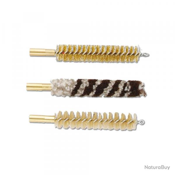 Set de nettoyage carabine 3 brosses petits et gros calibres Cal. 410