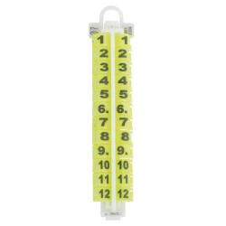 Bagues à clip numérotation laser - RING4WINGS Du N°21 à 30 Jaune 22 mm