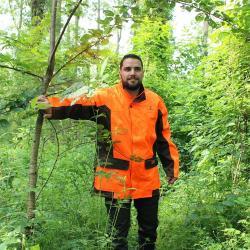 Veste Renfort à capuche imperméable polyester orange S à 3XL