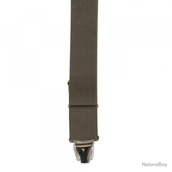 Bretelles harnais deux pinces polyester lastoidne kaki Kaki