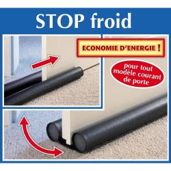 Boudin de porte stop froid, bas de porte double isolant Marron