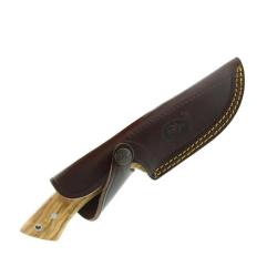 Couteau de chasse Rhino lame acier inox 10cm manche olivier