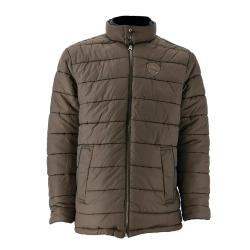 Parka réversible col montant polyester marron bleu marine M à 2XL