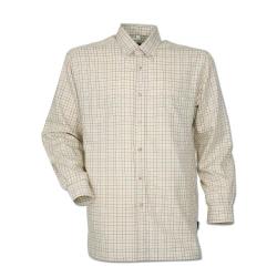 Chemise à carreaux coton tissé fond écru S à 4XL 2XL