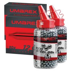 Kit 2 biberons 1500 billes CO² BBs 4,5mm + 2x10 cartouches