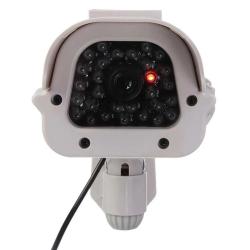 2 Caméras factices solaire LED clignotante ABS 210g 28x17,5x10 cm Lot de 2