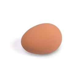 Lot de 2 oeufs factices caoutchouc crème ou brun Brun