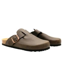 Sabots ouverts Pinosol confort synthéthique effet cuir marron 41 à 46 42