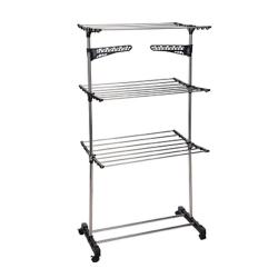 Séchoir à linge métal 4 roues 80x57cm