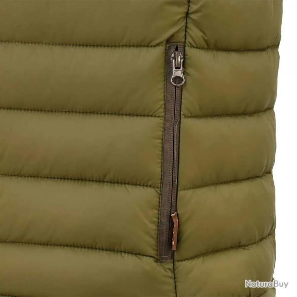Doudoune sans manche polyamide kaki M à 3XL