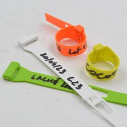 Bagues E-Z Seal Tag par lot 10 pièces Jaune 24 mm