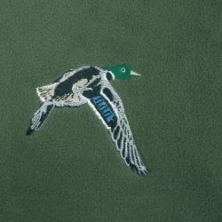 Blouson polaire broderie canard 2 poches polyester kaki M &agrave; 3XL XL