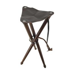 Siège de battue en frêne avec assise croute de cuir de buffle hauteur 80cm