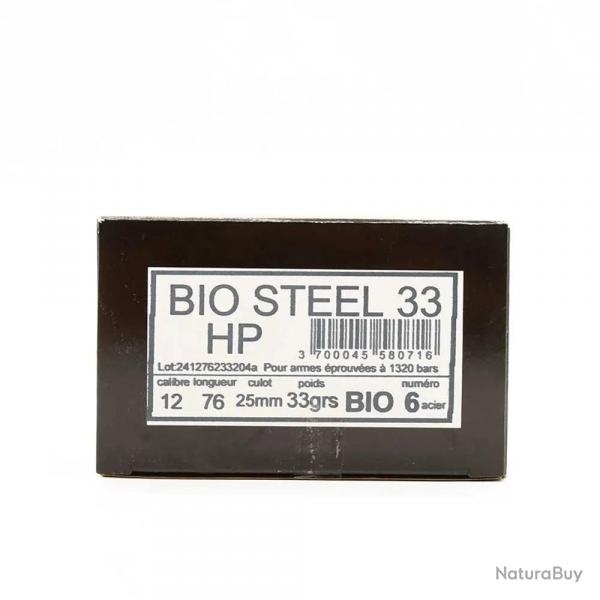Boîte de 25 cartouches Bio Steel 33 HP Magnum 12/76 33g 6