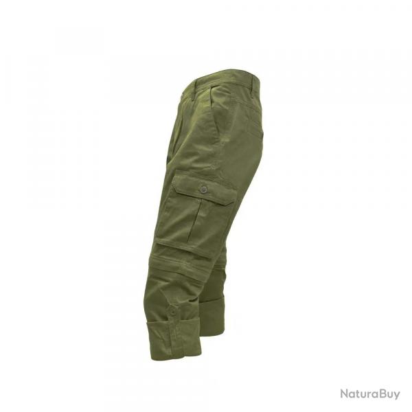 Pantalon treillis homme 3 en 1 pantacourt et bermuda kaki
