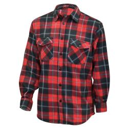 Chemise chaude homme à carreaux rouge