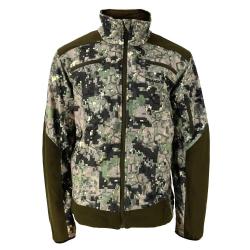 Veste mixte stretch nylon polyester camo digital vert S à 3XL 2XL