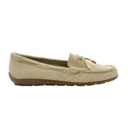 Chaussures bateau facile &agrave; enfiler femme cuir beige de 36 &agrave; 41 36