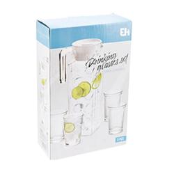 Carafe en verres 1100 ml 4 verres 200 ml