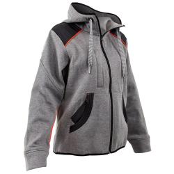 Blouson travail à capuche femme 2 poches molletonné gris XS à 2XL S