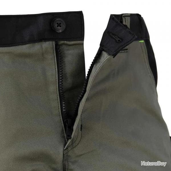Bermuda de travail homme ULYSSE coton polyester kaki gris 38  50 42