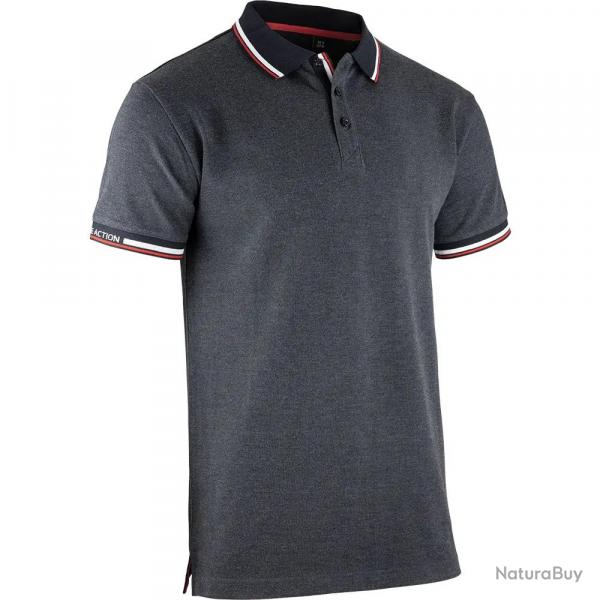 Polo manches courtes LORD coton polyester gris chin S au 3XL