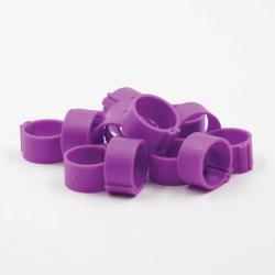 Bagues à clip éco Ø16mm par 100 pièces Violet