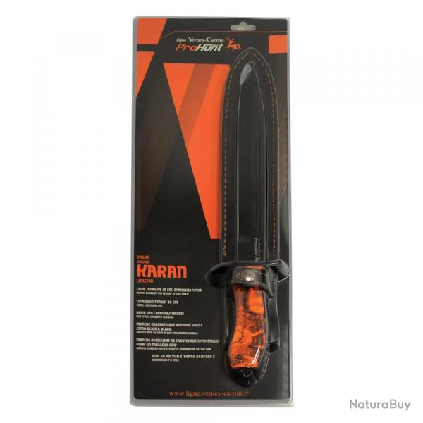 Dague de chasse Verney Carron Karan acier carbone 420 camo 25 cm ep 4mm